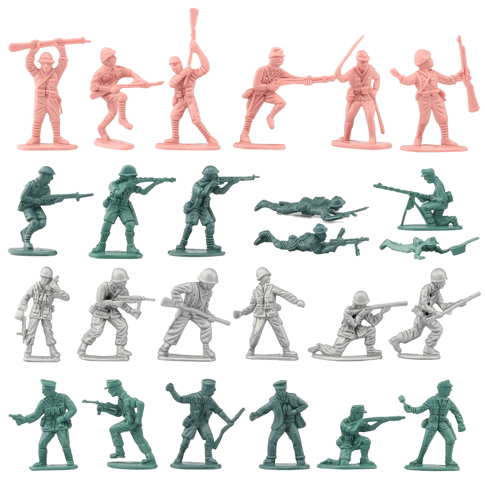 150 pcs Military Plastic Toy Soldiers Army Men 1:72 Figures in 12 Poses 