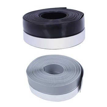 

2x 5M Self-Adhesive Draught Excluder Strip Window Door Seal Weather Tape Rubber, Gray & Black