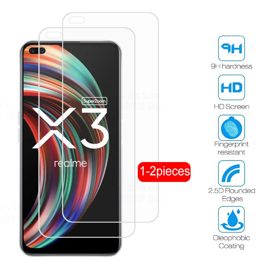 1-2pcs protector Realme X3 SuperZoom Smartphone glass screen or OPPO X 3 Super Zoom safety films | Мобильные телефоны и
