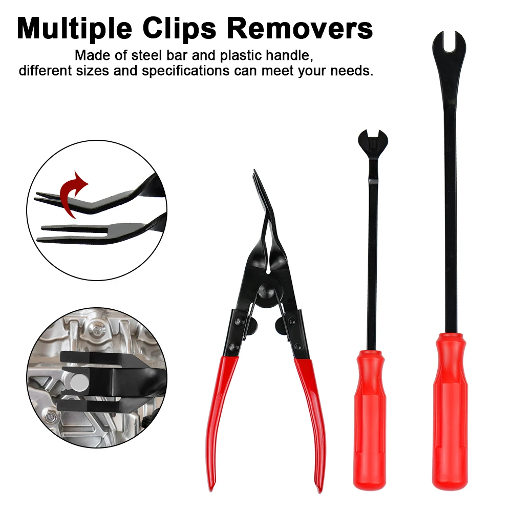 Audio Trim Removal Tool Car Panel Door Kit Auto Clip Pliers Fastener Remover Tool Set Car Automotive Pry Dashboard