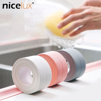 

1/2/3.2meter Proof Moisture-proof and Oil-proof Tape 2.2/3.8cm Kitchen Sink Waterproof Sticker Waterproof Strip for Toilet DIY