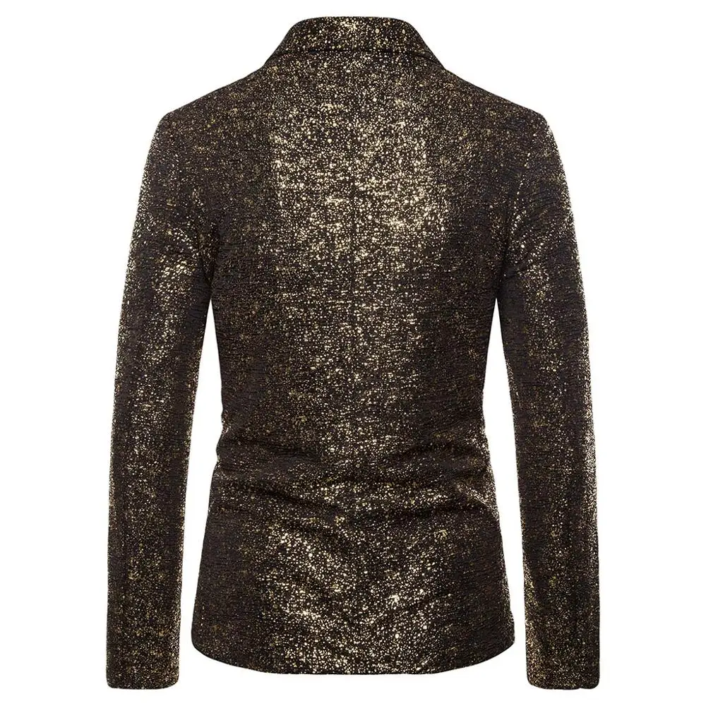 Fashion Men Gold Sequin Blazers Suit For Wedding One Button Shawl Collar Gliter Suit Jacket Men Nightclub DJ Blazer Jackets Fashion Men Gold Sequin Blazers Suit For Wedding One Button Shawl Collar Gliter Suit Jacket Men Nightclub DJ Blazer Jackets