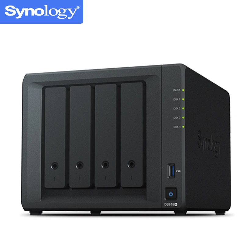 Дисковая станция NAS Synology DS918 + 4G 4 bay бесдисковый nas сервер nfs облачное хранилище для