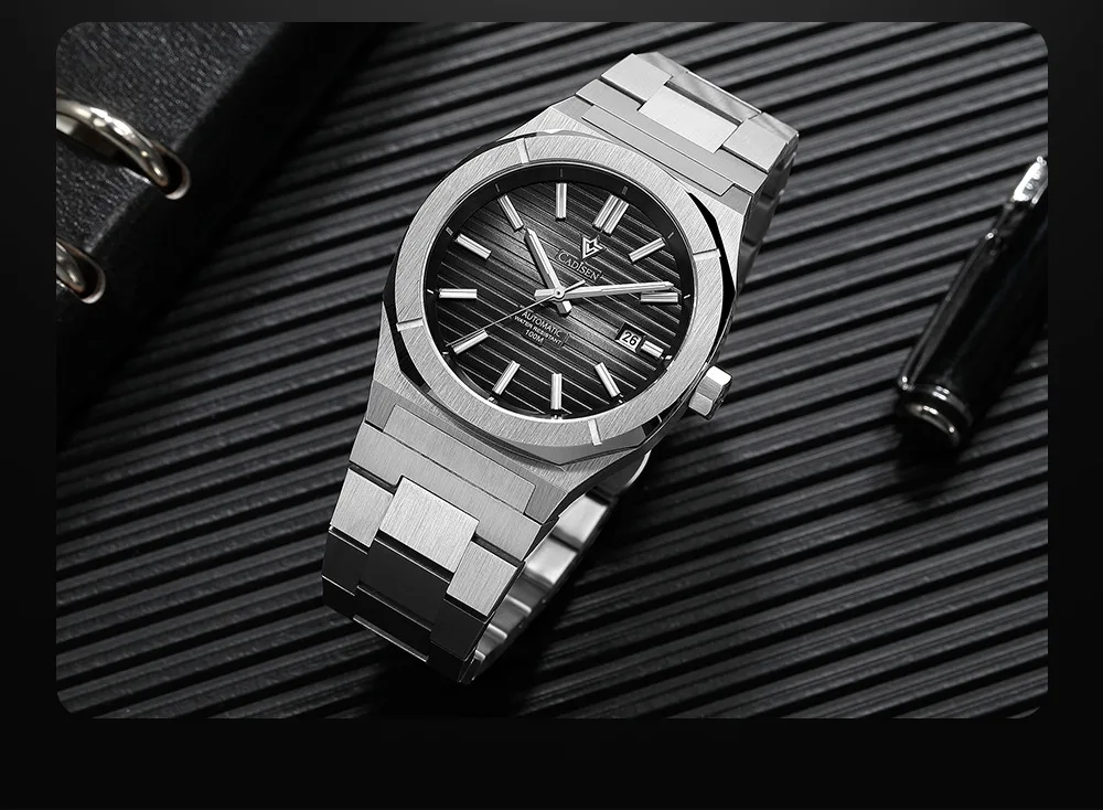 CADISEN Watch for Men Luxury Automatic Men MIYOTA-8215 Movement Sapphire Crystal 42mm Dial 100m Waterproof  Wristwatches C8200
