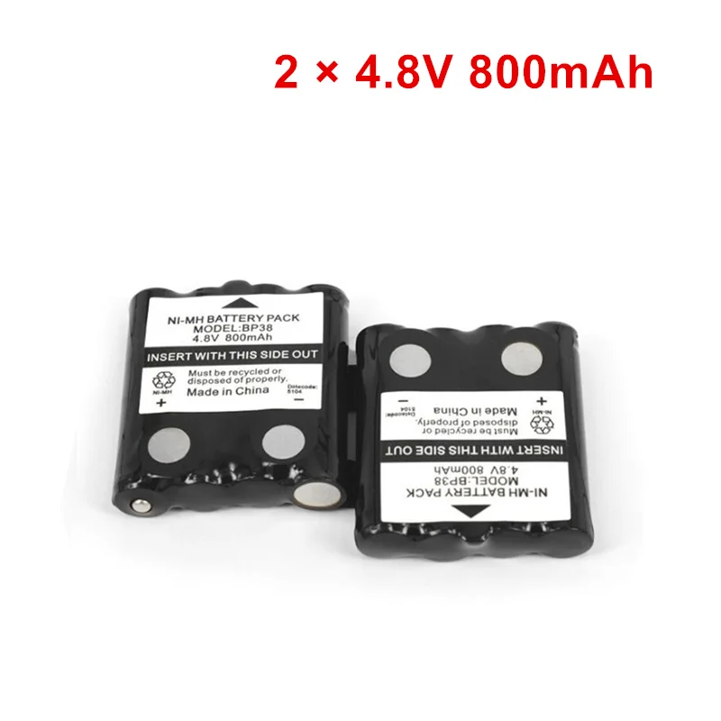 2 шт./лот Ni-MH 4 8 V 700mAh аккумуляторная батарея для Uniden BP-38 BP-40 BT-1013 GMR FRS 2Way Радио |