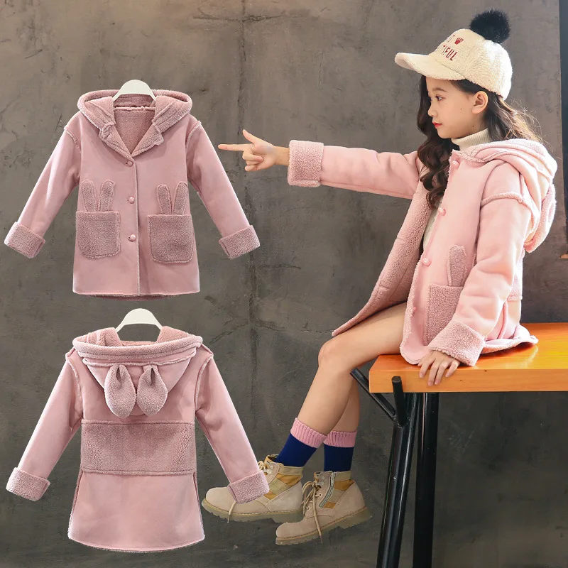

Fashion Children clothing Winter Jacket Baby Girls School Winter Keep Warm Christmas Clothes Kid Cute Princess Thick Hooded Coat