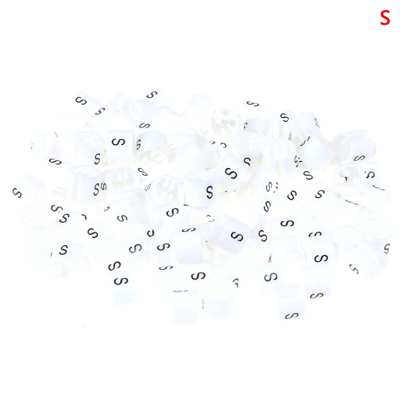 100 штук белая вешалка размер r этикетки для одежды Маркеры бирки с размерами Размер Маркер для вешалок XXS-3XL с принтом