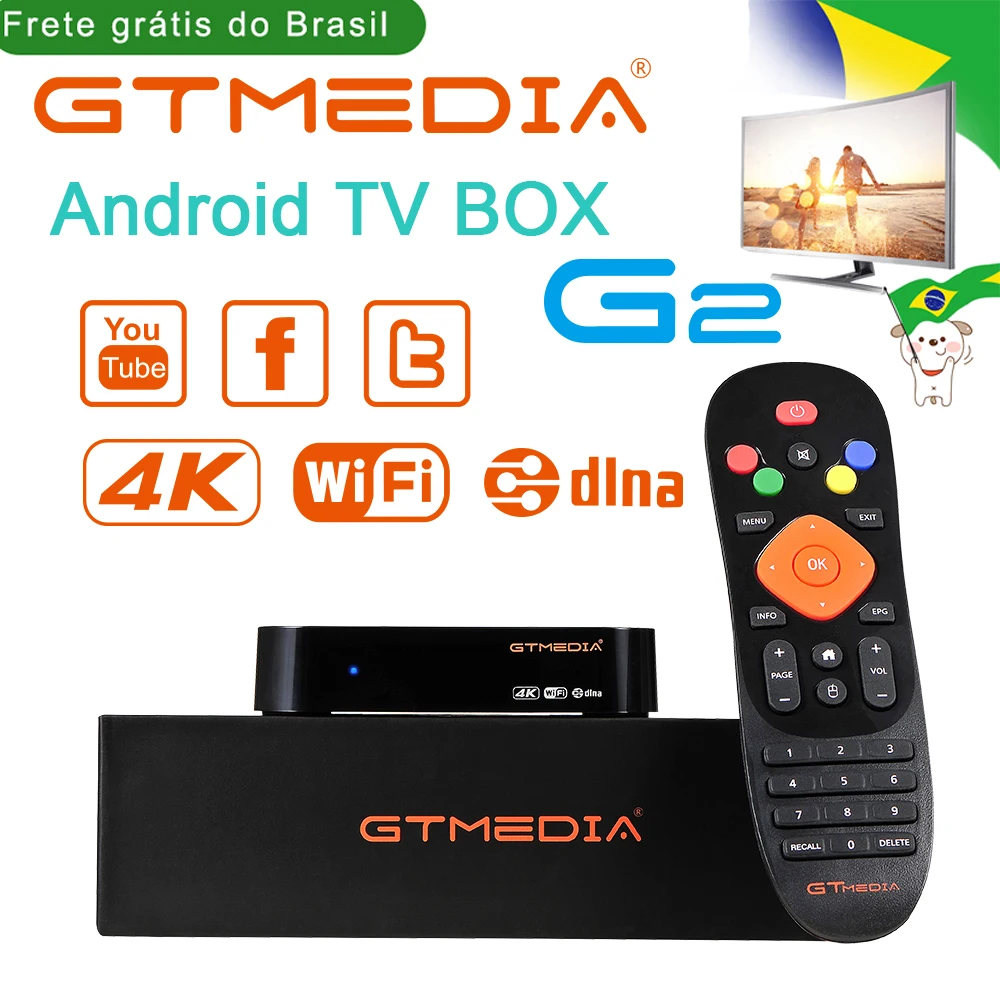 GTMEDIA G2 Android 7.1 Smart Tv Box Media Player 2G 16G+Remote Control 7000+channles Built-in Wifi