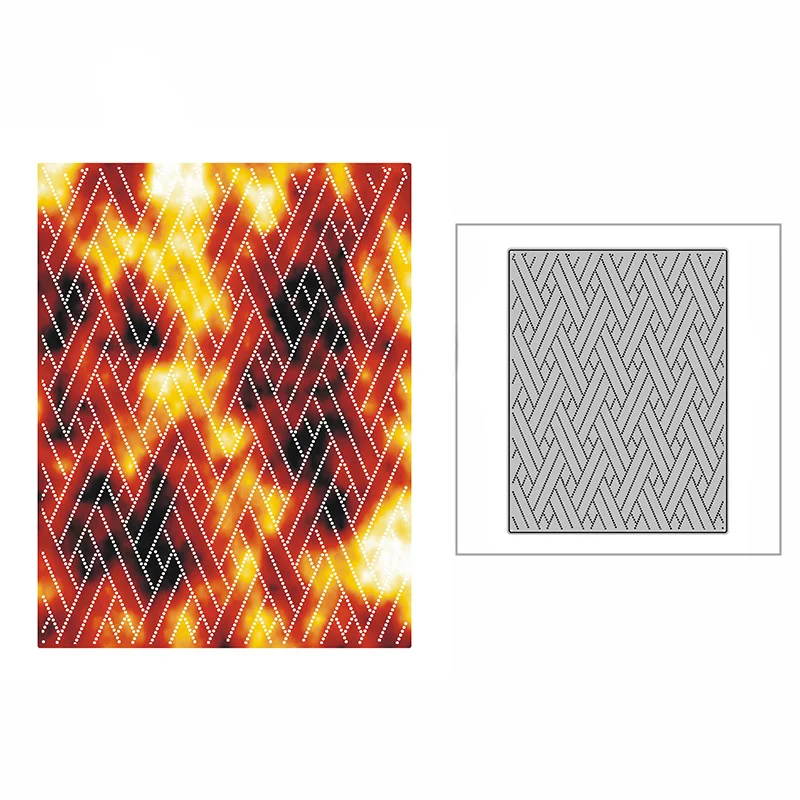 New Dotted Fine Woven Strips Background Plate 2021 Metal Cutting Dies for Scrapbooking and Card Making Embossing Craft No Stamps | Дом и сад