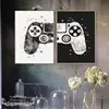 Black and White Watercolor Gamepad Canvas Painting Boys Game Illustration Poster Wall Art Picture for Gamer Kids Home Decor ► Photo 2/6