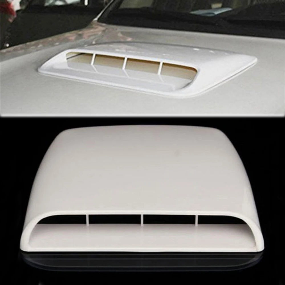 White/black Car Styling Air Flow Intake Scoop Turbo Vent Cover