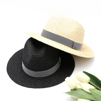 

Straw Fedora Panama Hat Summer Beach UPF Sun Protection with Brim Fedora Beach Colorful Fishing