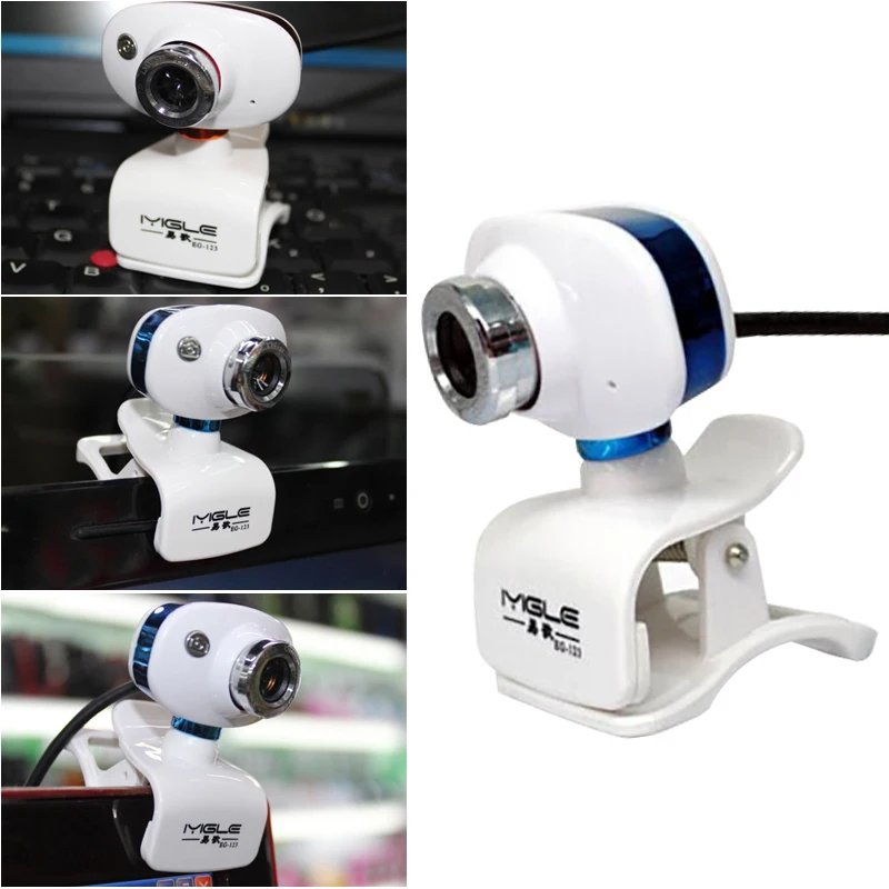 

USB 2.0 480P Computer Camera Laptop Webcams Computer Clip-on USB Rotatable Night Vision HD Webcam Video Online Class With Mic