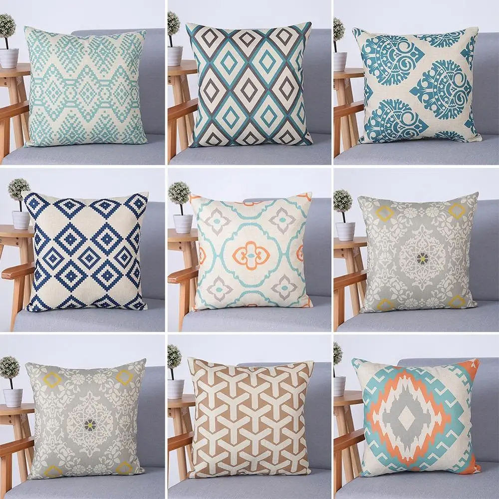 

New Fashion Striped Geometric Simplicity Style Cotton and Linen Cushion Cover Sofa Pillowcase For Home