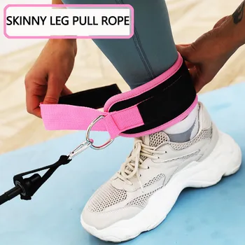 

1 Set Pull Rope Exercise Bands Leg Training Hips Fitness Elastic Band Foot Loop Leggings Buckle Ankle Strap Set Home Workout