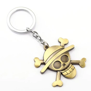 

1 Pcs Cartoon Anime One Piece Keychains Luffy Straw Hat Pendant Keyring Key Chains for Fans Gift Action Figure Cosplay Toys