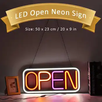 Open Neon Sign Led Buis Handgemaakte Visuele Kunstwerk Bar Pub Club Muur Decor Licht 110V