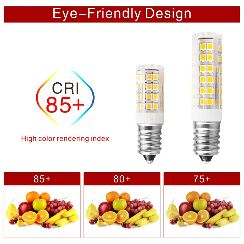 할로겐 샹들리에 LED 램프 교체 전구, E14, 3W, 4W, 5W, 7W, 220V-240V, 미니 옥수수 전구, 2835SMD, 360 빔 각도, 2 개/로트