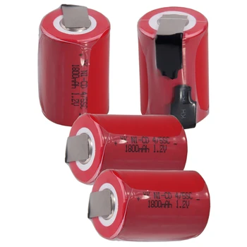 

4 pcs 4/5SC battery 1.2V batteries for power tools 1800mah nicd 3.3cm*2.2cm color random