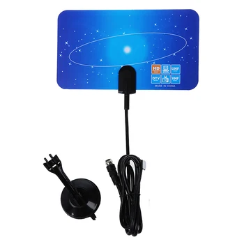

Digital Indoor TV Antenna HDTV DTV HD VHF UHF Flat Design High Gain US Plug