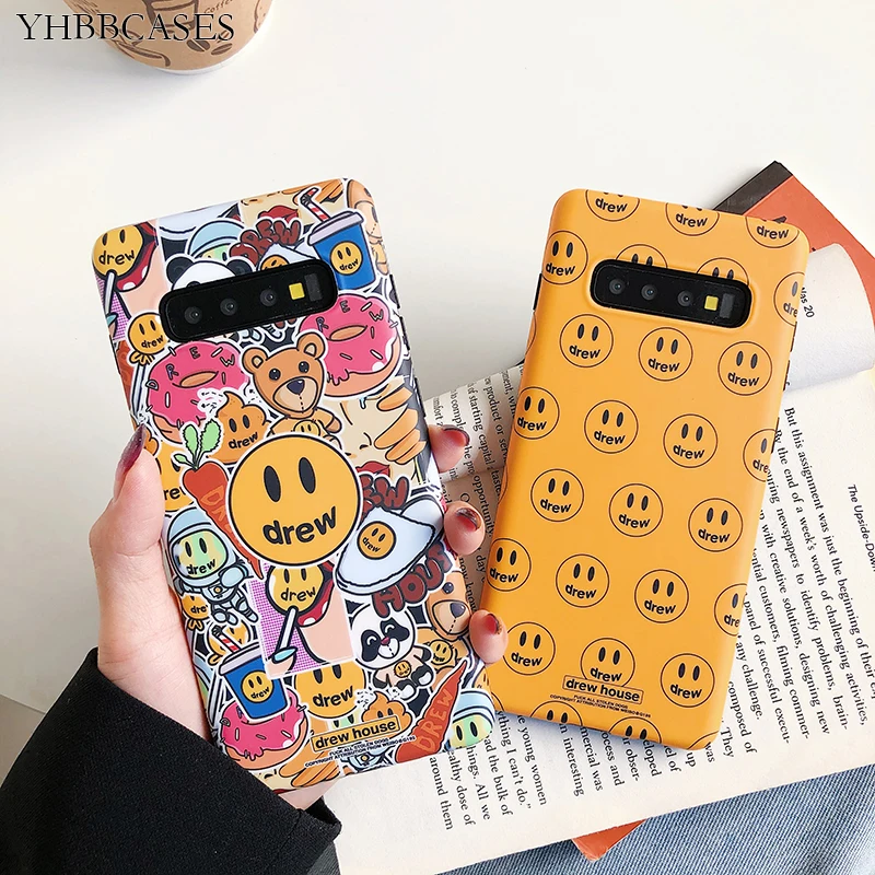YHBBCASES Модный чехол для телефона с улыбающимся лицом Samsung Galaxy S20 Ultra S10 S9 S8 Plus Мягкий