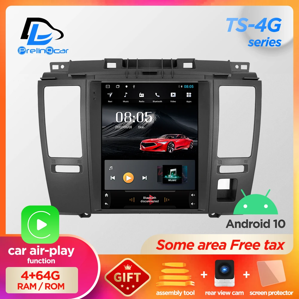 Автомобильный gps мультимедийный видеоплеер 32G ROM с вертикальным экраном android 10 0