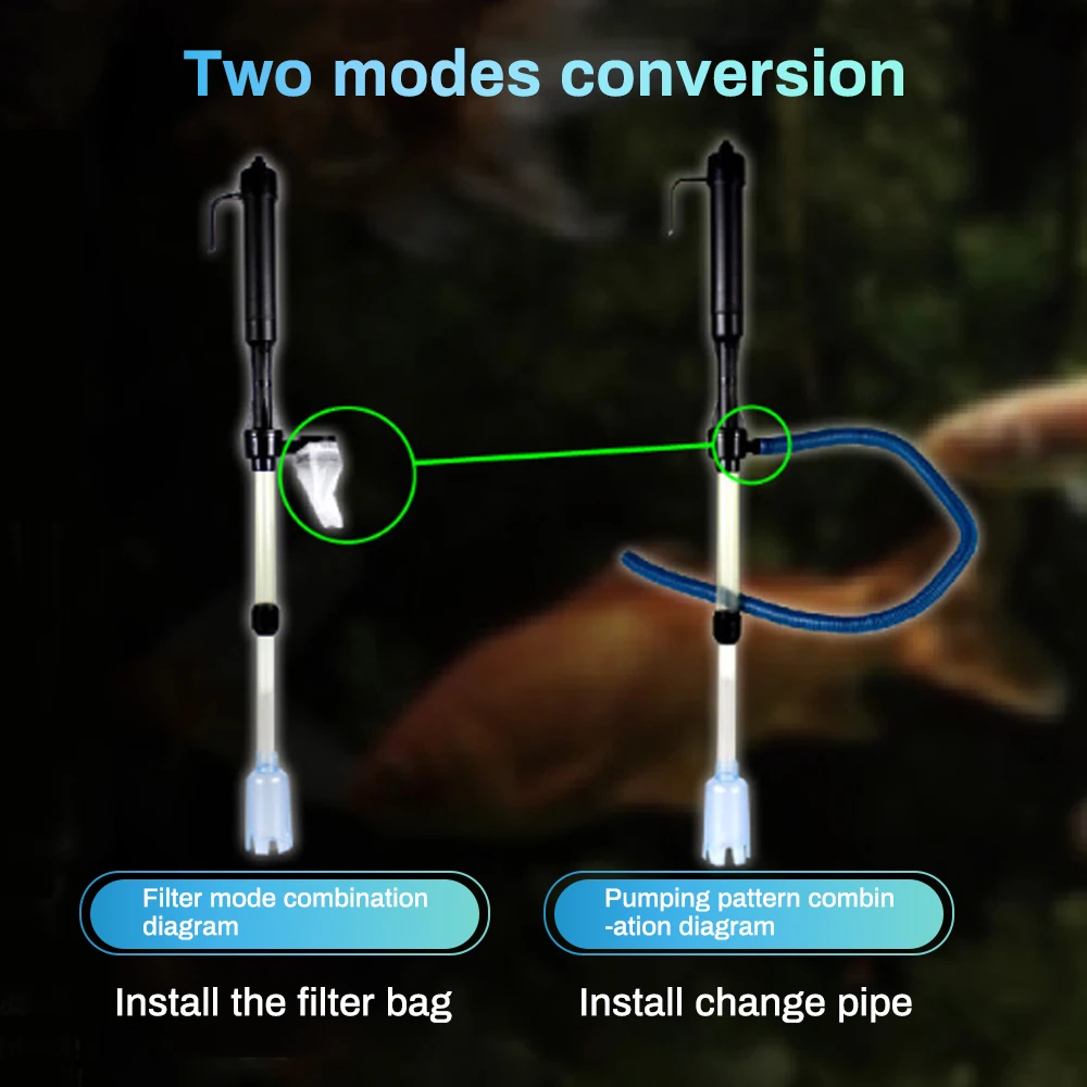 Аквариумная батарея сифон управляемый рыбный Вакуумный Пылесос фильтр для воды очиститель сифонного фильтра аквариумный пылесос аквариум
