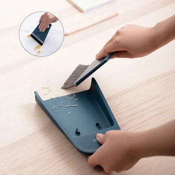 

Household Small Broom Desktop Sweep Mini Broom Dustpan Set Bar Table Wiper Scraper Clean Brush Portable Desktop Cleaning Set