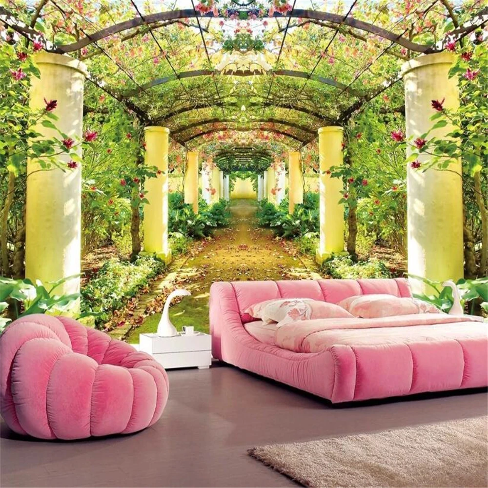 Milofi beautiful garden Eden high-end landscape painting large mural wallpaper wallpaper nemesis eden