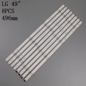 

New Kit 8 PCS LED backlight strip for 49inch TV LG 49LH5100 49LH5700 49LH51_FHD_A 49LH51_FHD_B SSC_49inch_FHD_A B