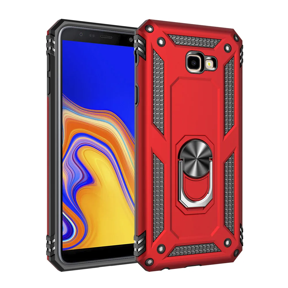 Чехол для samsung galaxy J4 J4 Plus Prime Core J415, чехол, задняя крышка, мягкий силиконовый Автомобильный кронштейн, чехол для телефона для samsung J4 - Цвет: Красный