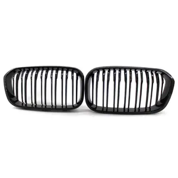 

1Set Bright Black Left and Right Grilles Front Kidney Grill for BMW 1-Series F20 F21 LCI 118 120 125 135i 14-16 Accessories