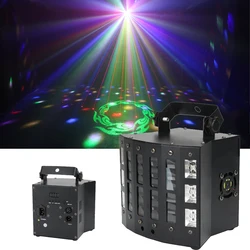 Stroboscope Laser LED 4 en 1 DMX512, éclairage de scène, bon pour DJ Disco, fêtes d'anniversaire, mariage, noël, décoration de Clubs, Bar Laser 