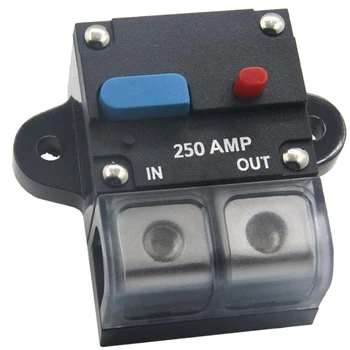 

250A Circuit Breaker Trolling Motor Auto Car Marine Boat Bike Stereo Audio Inline Fuse Holders Inverter