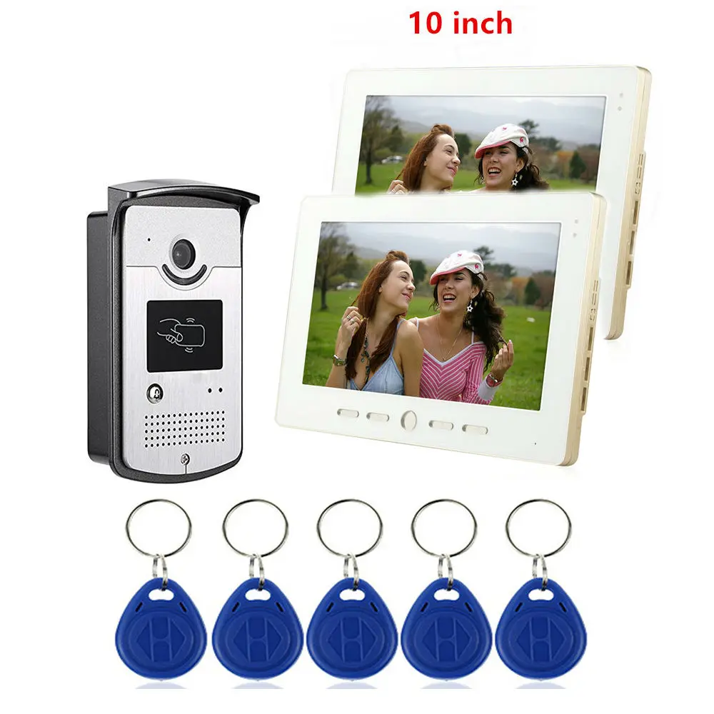 

7" Wired Video Intercom Video Doorbell With RIFD Outdoor Camera 700TVL Visual Intercom Remote Unlock Video Door Phone