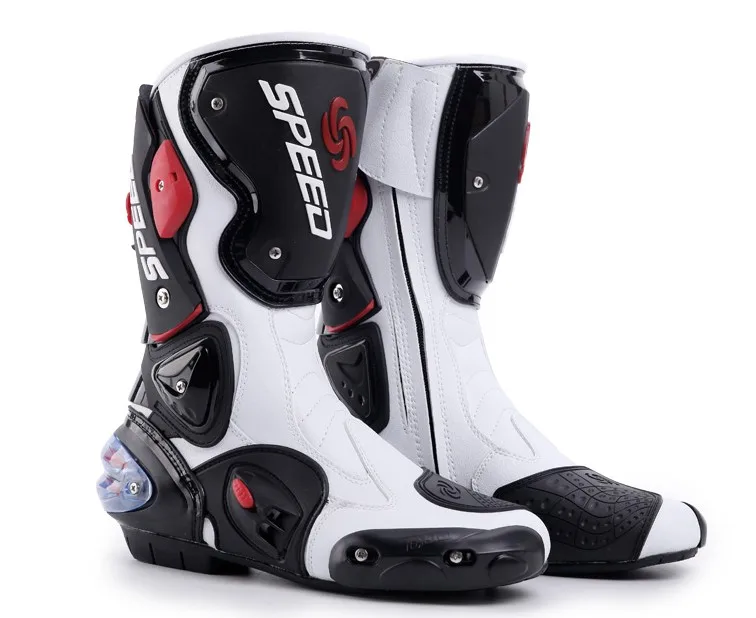 New Fashion Leather Motorcycle Boots Pro Biker SPEED Racing Boots Motocross Boots Drop Resistance motorcycle boots