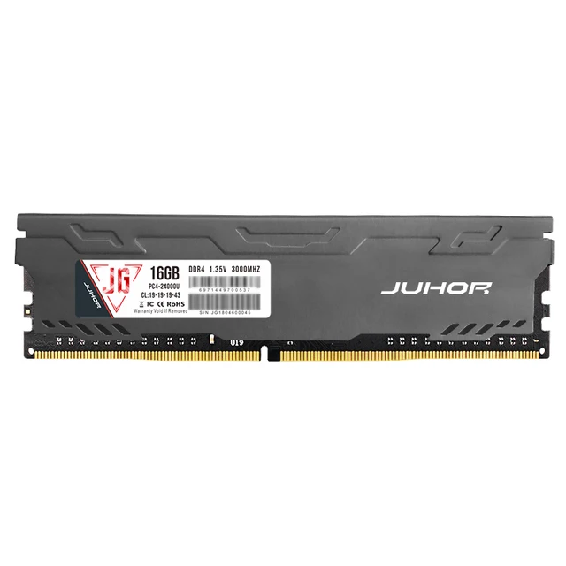 JUHOR Memory Ram Computer  DDR4 8GB 16GB 3000mhz Memoria 2400mhz 2666mhz Desktop Rams New Dimm with Heat Sink 1