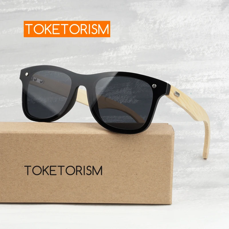 Toketorism женские модные бамбуковые солнцезащитные очки винтажные UV400 Зеркальные Солнцезащитные очки Мужские 713