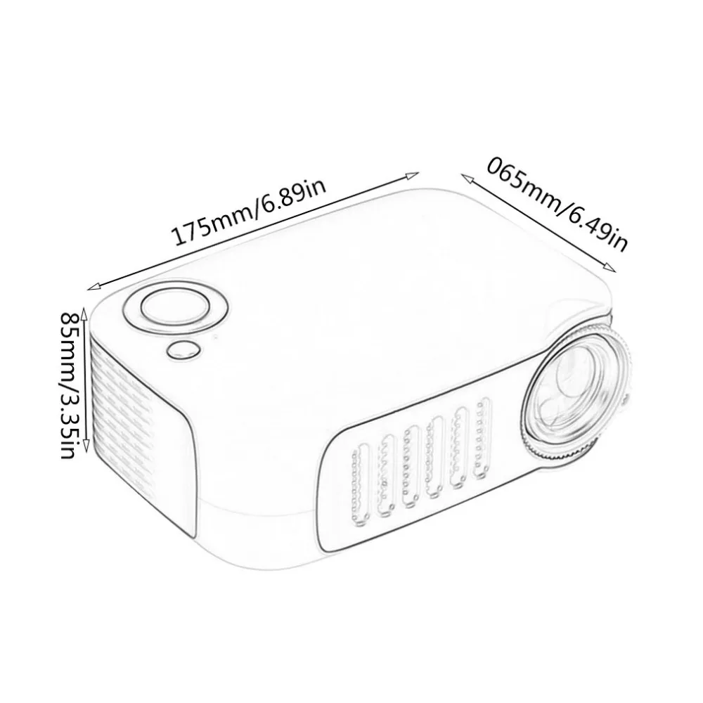 A2000 бытовой мини светодиодный проектор развлекательная поддержка 720P Hd проектор портативный мини-проектор