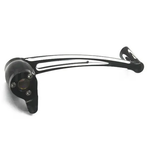 Мотоцикл CNC Cut тормозной рычаг W/Peg педаль для Harley Electra Road Tri Glide FLT 1996-2013 - Цвет: black