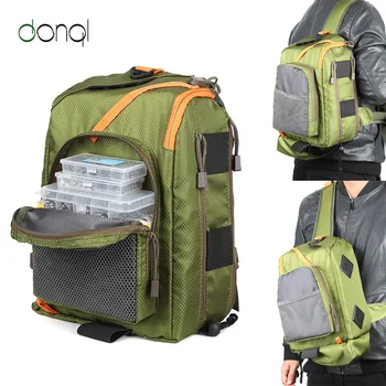 

DONQL Fishing Bag Lure Fishing Waist Tackle Bag Waterproof Shoulder Pack Reel Lure Line Hook Swivel Connector Tackle Fanny Bag