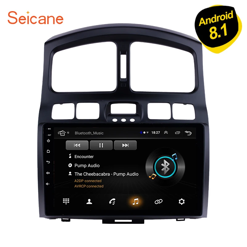 Автомобильный мультимедийный плеер Seicane Android 9 1 GPS навигация для 2005 2006 2015 Hyundai Classic
