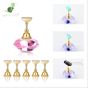 

Sune l Port 1set Nail Crystal Base Nail Showing Shelf Nail Art Practice Training Display Magnetic Stand Acrylic Holders Tools