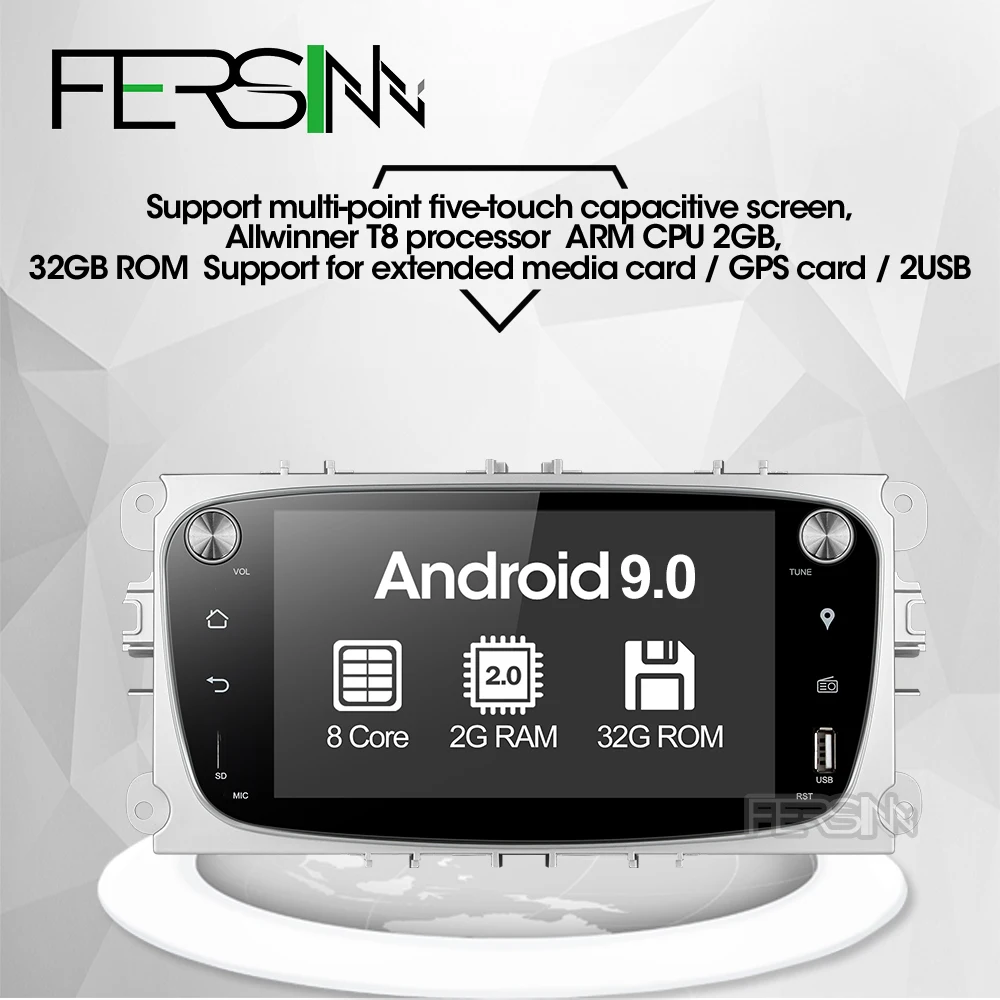 Top Android 9.0 2din Car DVD Octa core for Ford Mondeo C-max focus galaxy S-max car dvd gps radio video player in dash dvd 1024*600 0