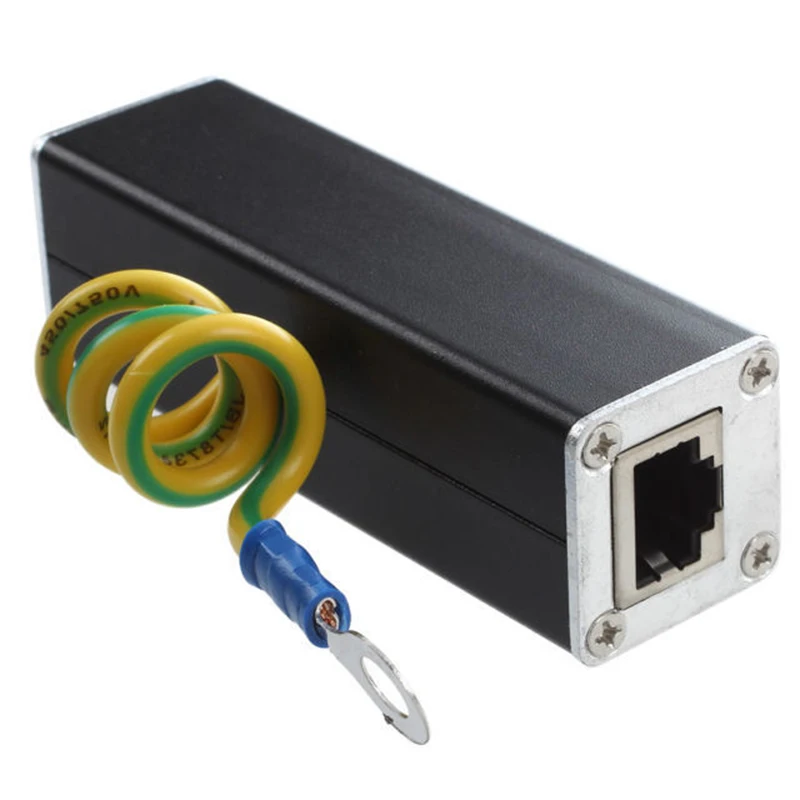 

Surge Lightning arrester Protector Thunder Lightning For CAT5 CAT6 1 PoE 68V Ethernet POE Gigabit 90V
