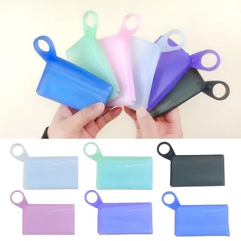 

1pc Silicone Reusable Mask Storage Clip Masks Save Mask Temporary Storage Clip Folded Portable Waterproof Box Masks Holder
