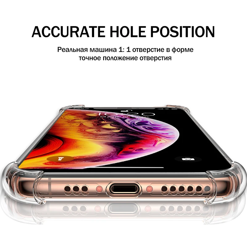 Роскошный противоударный силиконовый чехол для телефона для iPhone 11 Pro Max X Xr Xs Max 6 6s 7 8 Plus чехол Прозрачная защитная задняя крышка