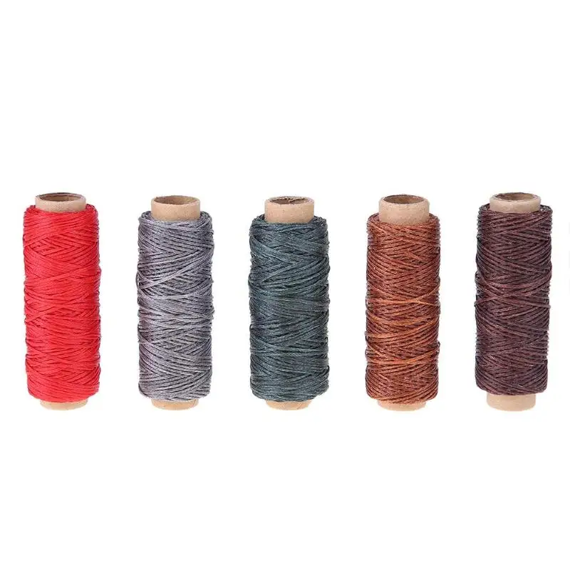 

Waxed Sewing Threads 150D/16 Flat Durable Strong Bounded Nylon Leather Sewing Thread for Craft Repair Shoes Sewing Tools