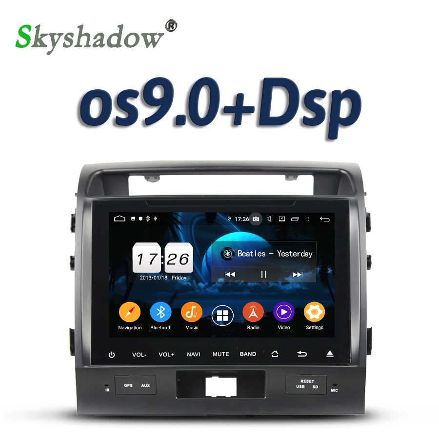 HD Android 8.0 Octa Core 4GB RAM 8 канальный автомобильный DVD плеер GPS карта Glonass магнитофон RDS