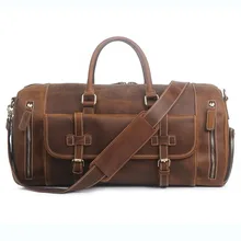 Crazy Horse, натуральная кожа, дорожная сумка, мужская, винтажная, дорожная сумка, большая, коровья кожа, для переноски багажа, для выходных, большая сумка на плечо